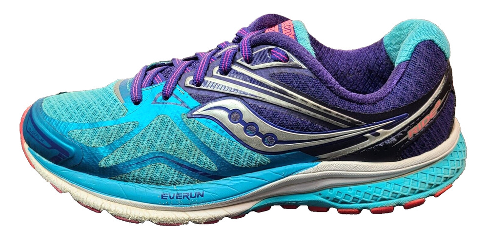 Saucony Everun Ride 9 Women's Size 7.5 Running Shoes Blue/Purple S10318-2